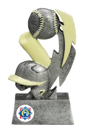 Softball Trophy Abstract Design PNG Image