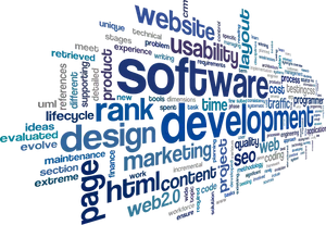 Software Development Word Cloud PNG Image