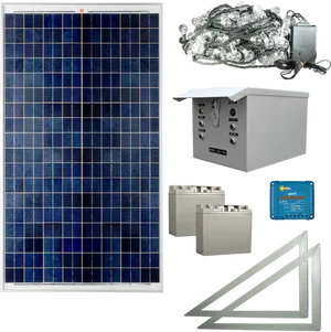 Solar Panel System Components PNG Image