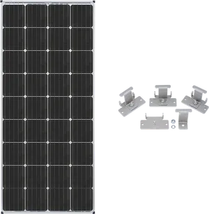 Solar Panelwith Mounting Brackets PNG Image