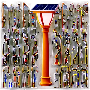 Solar-powered Light Post Png 73 PNG Image