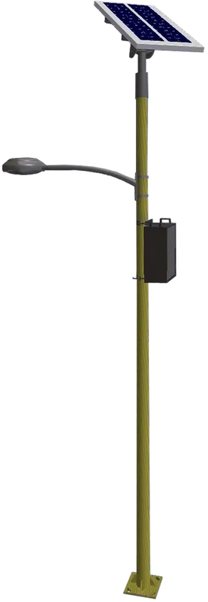 Solar Powered Street Light PNG Image