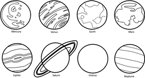 Planets Clipart Black U0026 W - Mercury Planet Black And White, HD Png Download PNG image with transparent background