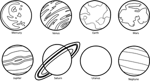 Collection Of Planet - Mercury Planet Black And White, HD Png Download PNG with transparent background