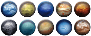 Solar_ System_ Planets_ Rendered PNG