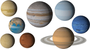 Solar_ System_ Planets_ Rendered PNG