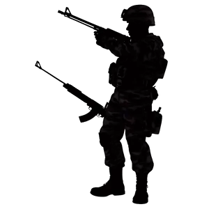 Soldier In Action Silhouette Png Nlr66 PNG Image