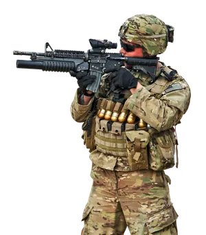 Soldier_in_ Combat_ Gear_ Aiming_ Rifle PNG Image