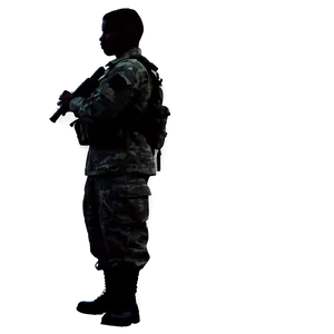 Soldier In Prayer Silhouette Png Oom PNG Image