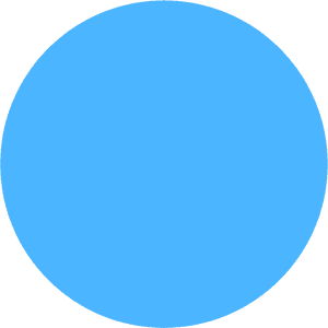 Solid Blue Circle Graphic PNG image with transparent background