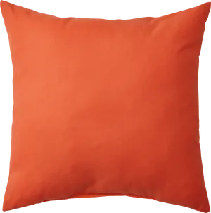 Solid Orange Cushion Pillow PNG Image