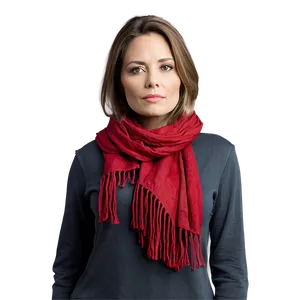 Solid Red Scarf Png 06252024 PNG Image