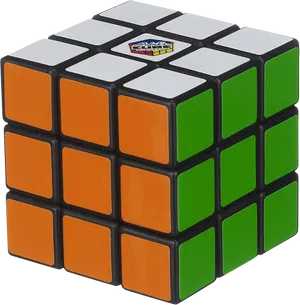 Solved Rubiks Cube Display PNG Image