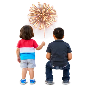 Son Watching Fireworks Png 06242024 PNG Image