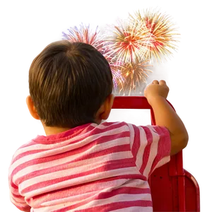 Son Watching Fireworks Png Awm PNG Image