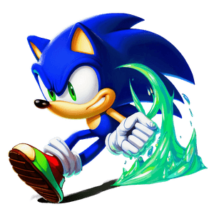 Sonic in Green Hill Zone PNG jim PNG image with transparent background