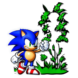 Sonic in Green Hill Zone PNG ynf76 PNG image with transparent background