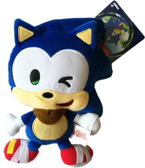 Sonic Plush Toy Winking PNG Image