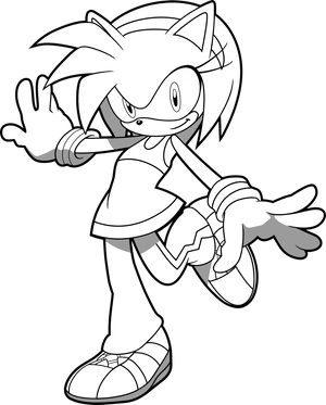 Sonic The Hedgehog Lineart PNG Image