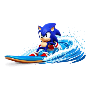 Sonic Water Surfing PNG 04292024 PNG image with transparent background