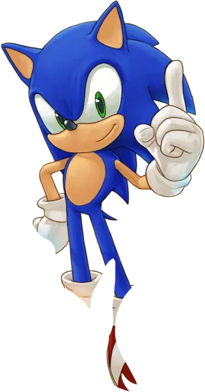 Sonicthe Hedgehog Pointing PNG Image