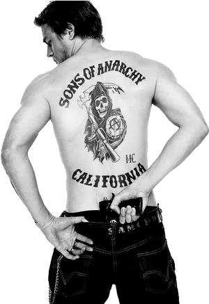 Sonsof Anarchy Back Tattoo PNG Image