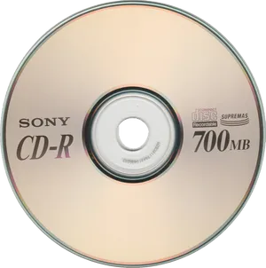 Sony C D R700 M B Recordable Disc PNG Image