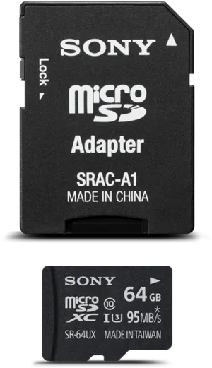 Sony Micro S D Cardand Adapter PNG Image