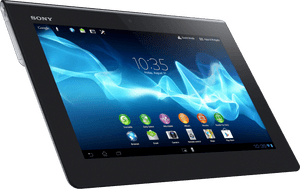 Sony Tablet Angled View PNG image with transparent background