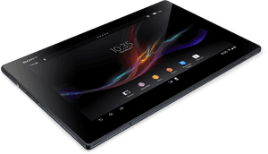 Sony Tablet Angled View PNG image with transparent background