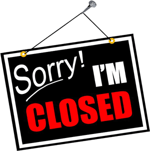 Sorry Closed Sign PNG
