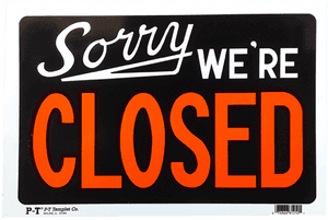 Sorry Closed Sign PNG
