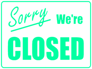 Sorry We Are Closed Sign PNG