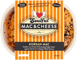 Soulful Korean Macand Cheese Packaging PNG Image