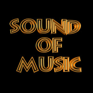 Sound Of Music_3 D Text Graphic PNG image with transparent background