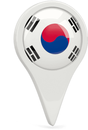 Round Pin Icon - South Korea Flag Pin, HD Png Download PNG