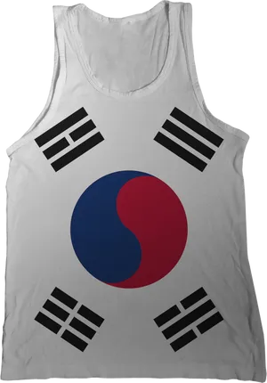 South Korean Flag Tank Top PNG Image