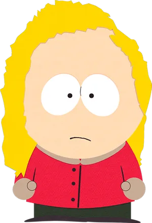 South Park Yellow Haired Character PNG Image