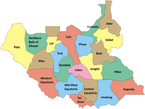 South Sudan 21 States, HD Png Download PNG image with transparent background