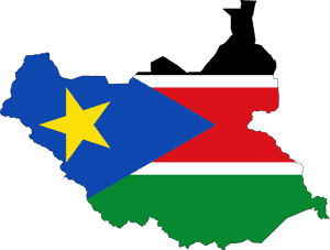 South Sudan Flag Map With Stroke Clip Arts - South Sudan Country Flag, HD Png Download PNG image with transparent background