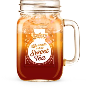 Southern Breeze Sweet Tea Mason Jar PNG Image