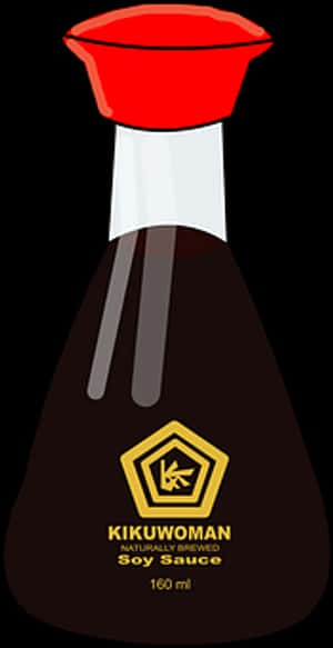 Soy Sauce Bottle Graphic PNG image with transparent background