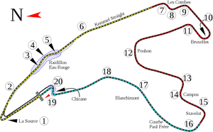 Spa Francorchamps_ Circuit_ Map PNG image with transparent background