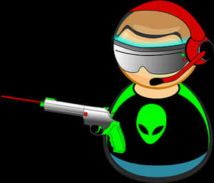 Space Cadet Alien Vector PNG image with transparent background