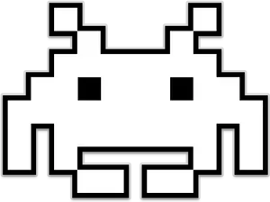 Space Invaders Alien Icon PNG Image