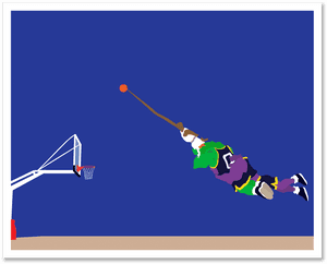 Space Jam Slam Dunk Illustration PNG image with transparent background
