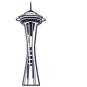 Space Needle Outline Png Yws55 PNG Image