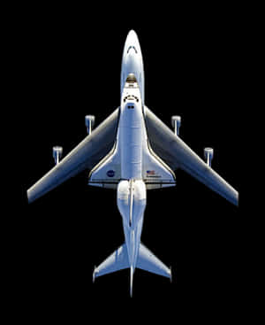Space Shuttle Carriedby Boeing747 PNG with transparent background