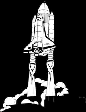 Space Shuttle Launch Illustration PNG image with transparent background