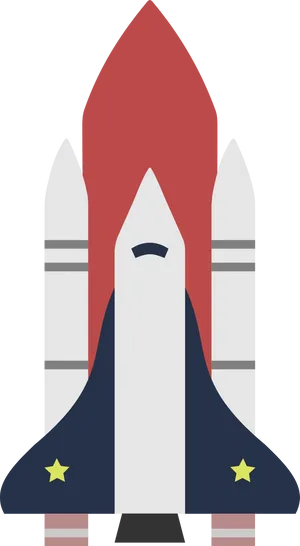 Space Shuttle Vector Illustration PNG Image